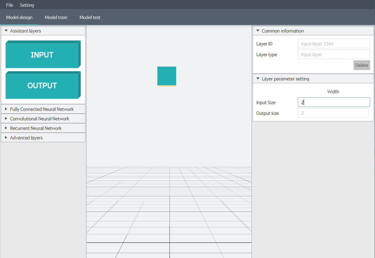 xor problem - design model - edit input layer