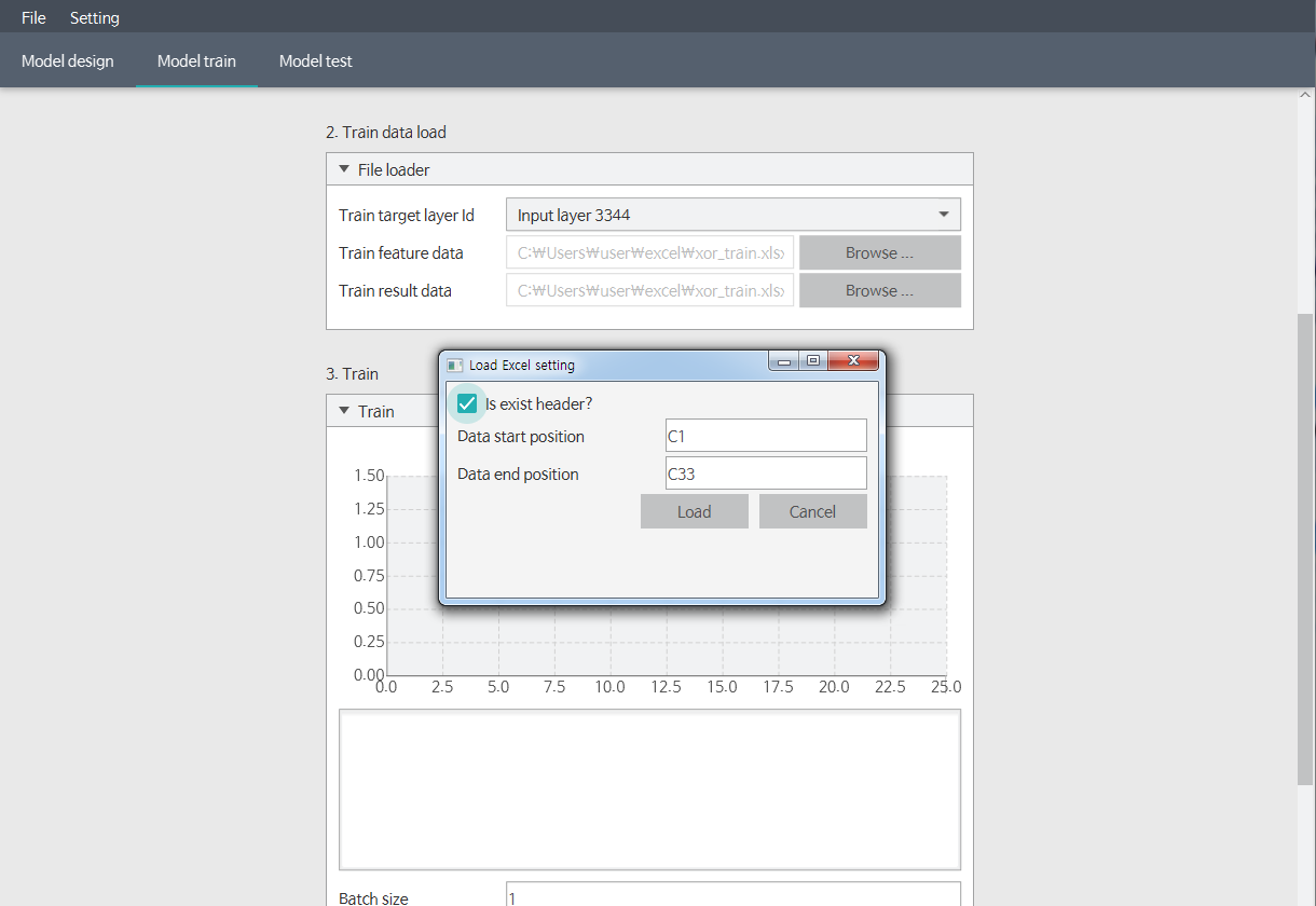 xor problem - build model - load result data